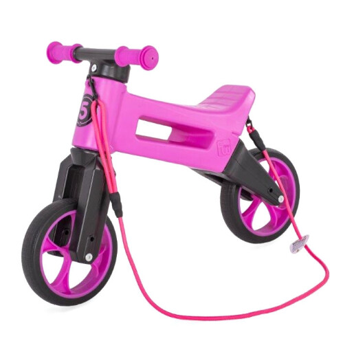 Bicicleta fara pedale cu cosulet pentru ghidon Funny Wheels Rider SUPERSPORT 2 in 1 Violet