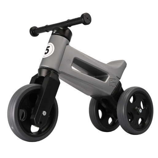 Bicicleta fara pedale cu cosulet pentru ghidon Funny Wheels Rider SPORT 2 in 1 Gri