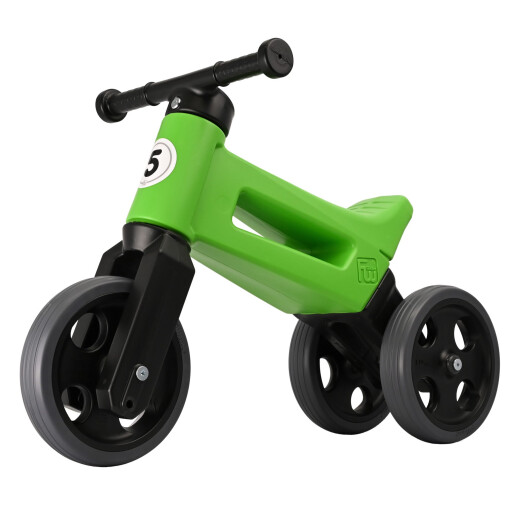 Bicicleta fara pedale cu cosulet pentru ghidon Funny Wheels Rider SPORT 2 in 1 Verde