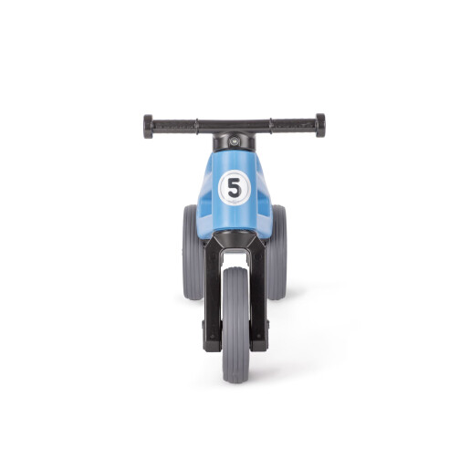 Bicicleta fara pedale cu cosulet pentru ghidon Funny Wheels Rider SPORT 2 in 1 Albastra/Negru
