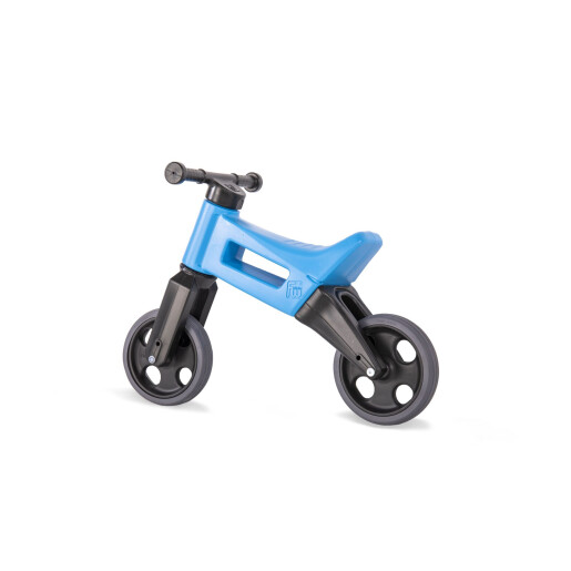 Bicicleta fara pedale cu cosulet pentru ghidon Funny Wheels Rider SPORT 2 in 1 Albastra/Negru