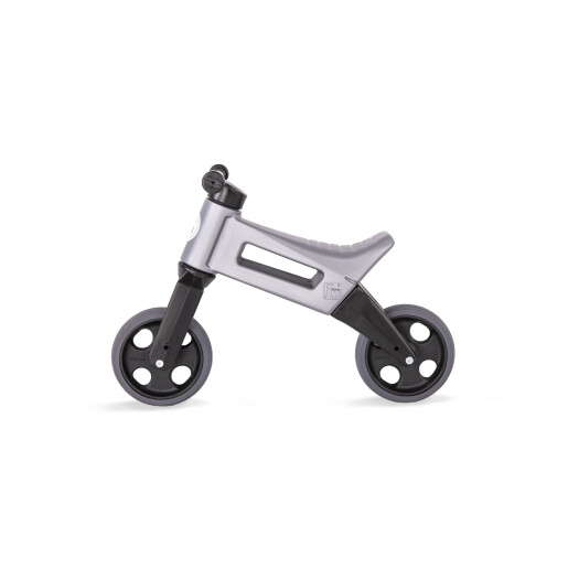 Bicicleta fara pedale cu cosulet pentru ghidon Funny Wheels Rider SPORT 2 in 1 Gri