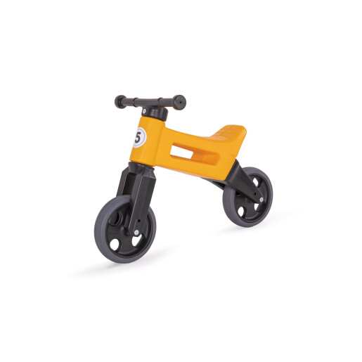 Bicicleta fara pedale cu cosulet pentru ghidon Funny Wheels Rider SPORT 2 in 1 Portocalie