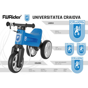 Bicicleta fara pedale Funny Wheels Rider SuperSport 2 in 1 All-Black Limited
