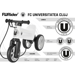 Bicicleta fara pedale Funny Wheels Rider SuperSport 2 in 1 All-Black Limited