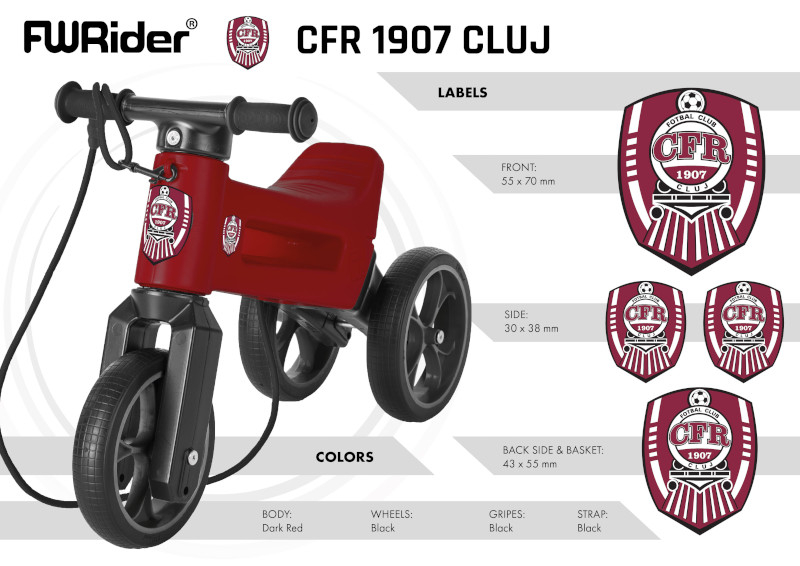 Bicicleta Funny Wheels Rider Super Sport CFR Cluj
