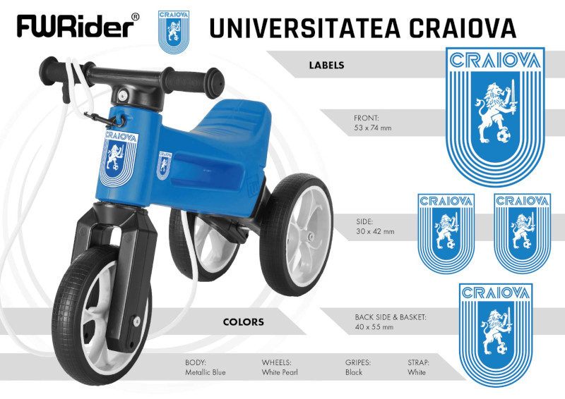Bicicleta Funny Wheels Rider Super Sport Universitatea Craiova